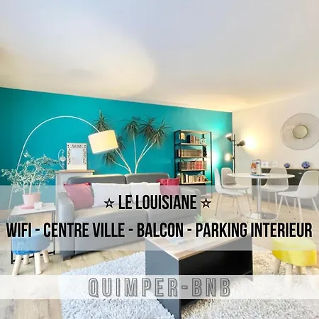 公寓 La Louisiane - Confort - Wifi - Parking Prive - Terrasse - Centre 坎佩尔